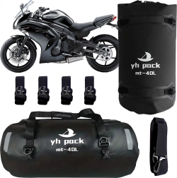 Vízálló motoros és kerékpáros válltáska, 40 l