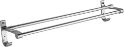 Ezüstszínű fém törölközőtartó, 60 cm