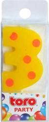 TORO születésnapi tortagyertya 3-as szám, beszúrható, 4,5 cm