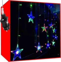 Fényfüggöny csillagokkal 108 LED többszínű