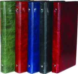 A5-ös névjegykártyatartó 80 db-hoz, fényes, vegyes színek, regiszterrel