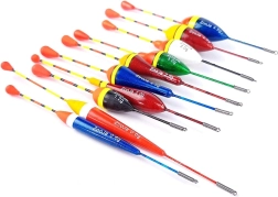 10 darabos horgász úszókészlet