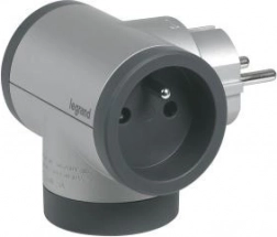 Elosztó 2x2P+Z USB A+C - alumínium/grafit