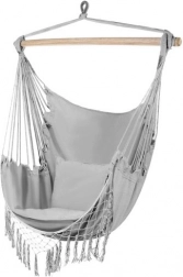 Függesztett brazil fotel párnákkal Gardlov – Szürke