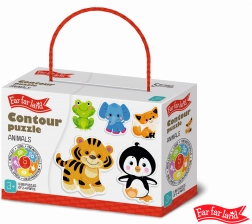 Far Far Land Puzzle állatkák körvonalas