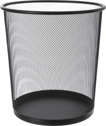 Fekete fém irodai szemetes 6 l