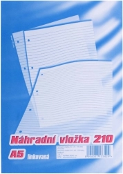 Cserebetét A5-ös karis/gyűrűs blokkhoz, vonalas, 100 lap