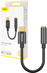 Baseus USB‑C – 3,5 mm audio adapter – fekete