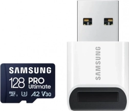 Samsung PRO Ultimate microSDXC memóriakártya 128 GB, 200 MB/s, UHS‑I U3 V30 A2