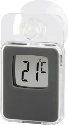 Ablakba szerelhető digitális hőmérő In/Out, szürke
