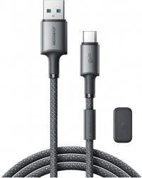 Joyroom USB–USB‑C kábel 1,2 m mágneses csattal, 3A gyors töltés, szürke