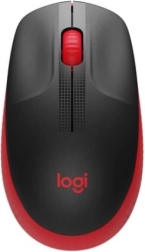 Vezeték nélküli piros Logitech M190 egér