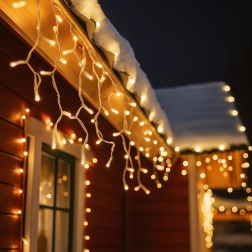 Solight LED-es jégcsapfüggöny, 120 LED, meleg fehér