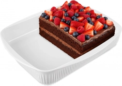 Porcelán tepsi, fehér, 36,5 × 30 × 6 cm, 4 l