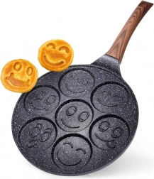 Gránit serpenyő tojásokhoz 7 nyílással BLACK & WOOD 26 cm