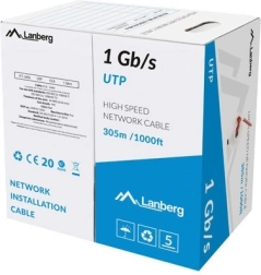 LAN UTP 1 GB/s 305 m CCA vezető piros