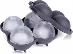 Szilikon jéggolyó forma, 4 db, 8 cm átmérő