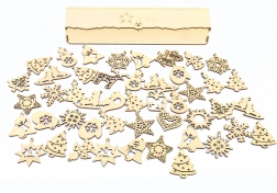 A fa varázsa karácsonyi díszek dobozban 48 db