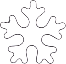 Rozsdamentes hópehely alakú kiszúró, 6 cm