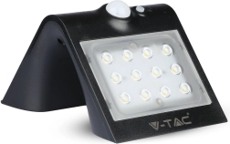 Napelemes fali LED lámpa 1,5 W, fekete – V-TAC