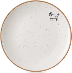 Kerámia desszerttányér, bézs, 20 cm