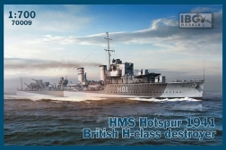 Műanyag hajómodell HMS Hotspur (1941) – H-osztályú romboló