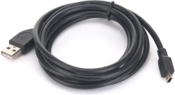 USB mini AM-BM5P 2.0 (Canon) kábel, 1,8 m, fekete