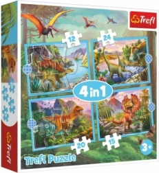 Trefl puzzle 4 az 1-ben Kivételes dinoszauruszok