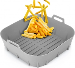 Szilikon betétkosár forrólevegős sütőhöz 22 cm – szürke