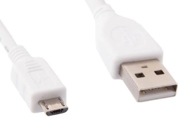 Fehér USB kábel Micro AM-MBM5P 1 m
