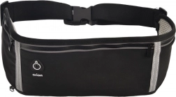 Fényvisszaverő futó övtáska állítható derékpánttal és palacktartó zsebbel