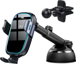 Automatikus autós tartó Qi vezeték nélküli töltéssel 15 W