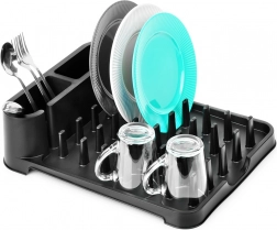 Fekete edényszárító 41 × 32,5 × 11 cm Vilde