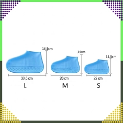 Vízálló szilikon cipővédő eső és csúszós felület ellen, L méret
