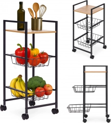 ModernHome gurulós polc 2 kosárral és polccal