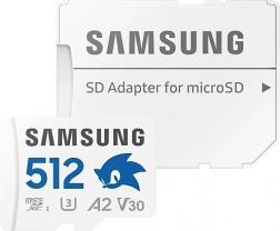 Samsung PRO Plus microSDXC 512 GB adapterrel U3 A2 V30