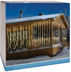 Kültéri fényfüggöny jégcsap LED-függöny 240 LED 2 m