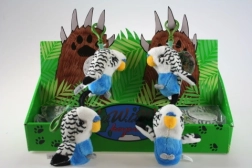 Fehér plüss hullámos papagáj – kulcstartó