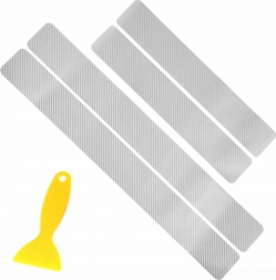 Ajtóküszöb védőmatricák 4 db ezüst karbon