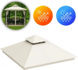 Pót tető kerti pavilonhoz 3x3 m vízálló szellőzőnyílással Bézs MultiGarden