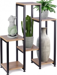 Fém hatpolcos virágtartó állvány, 80 cm