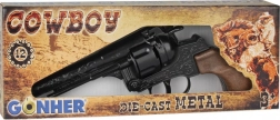 Fém fém cowboy revolver Gonher 12 töltényhez