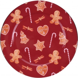 Karácsonyi piros tányéralátét 33 cm