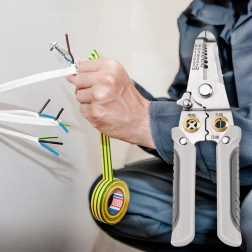 Multifunkciós vezetékcsupaszító és krimpelő fogó 0,8–3,2 mm, 7 az 1-ben