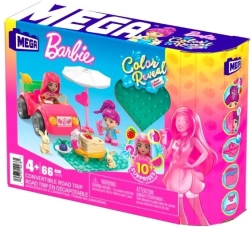 Barbie Color Reveal építőkészlet rózsaszín kabrióval és piknikkel