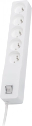Lestar ZX 510 túlfeszültség-védett hosszabbító, 5 aljzat, 1,5 m, fehér