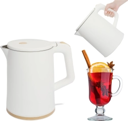 Utazó vezeték nélküli gyorsforraló vízforraló 1,2 l forgatható talppal, fehér