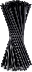 Fekete italos szívószálak 22 cm, 50 db