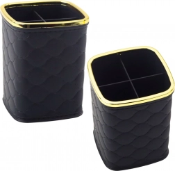 Ecsetrendező négy rekesszel, fekete