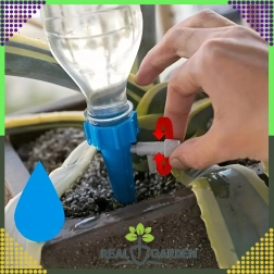 10 db-os öntözőszett virágcserepekhez PET palackra csappal